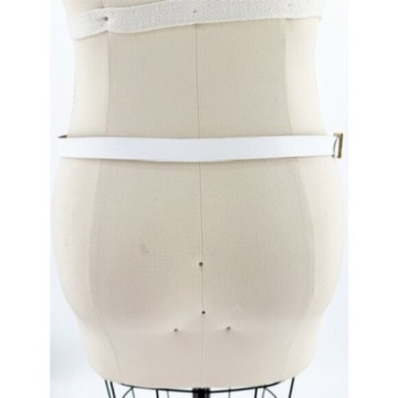 Dolce & Gabbana Skinny White Leather Belt Size: M main image 10